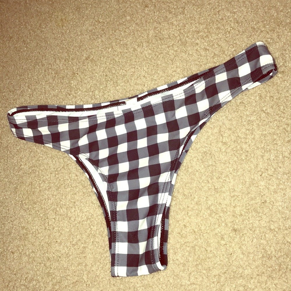 Checkered swim bottoms
